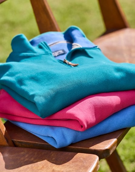 Half Zip Jersey Sweatshirt - Raspberry