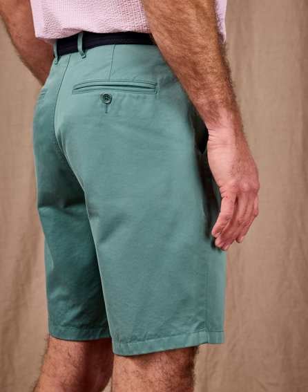 Flat Front Shorts - Sea Green