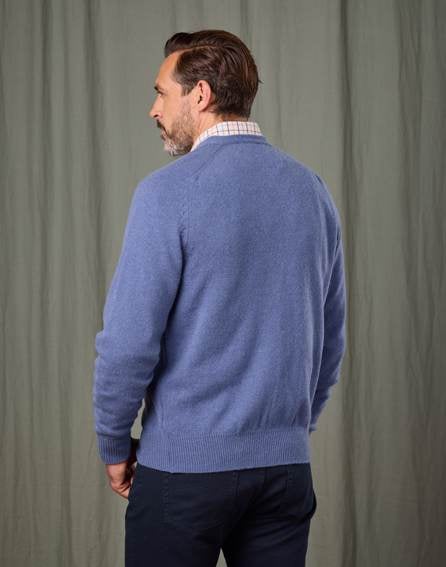 Lambswool Cardigan - Blue