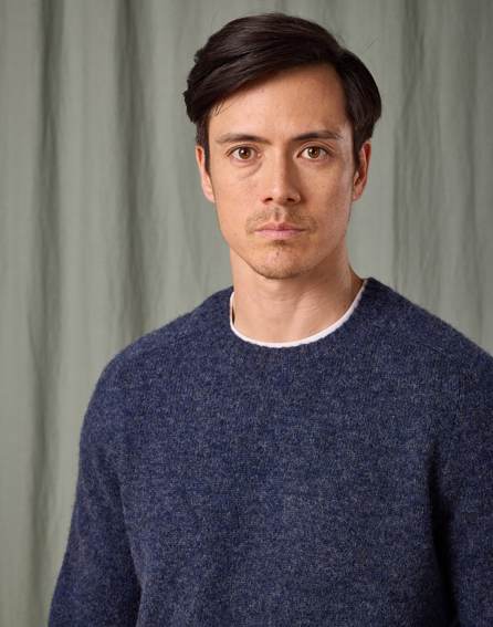 Shetland Crew Neck Jumper- Denim
