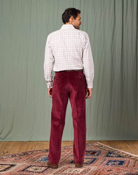 Corduroy Trousers - Burgundy