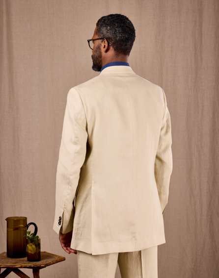 Linen Suit Jacket - Stone