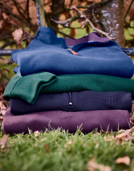 Half Zip Jersey Sweatshirt - Dark Green