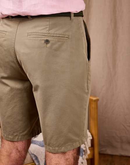 Flat Front Shorts - Sage