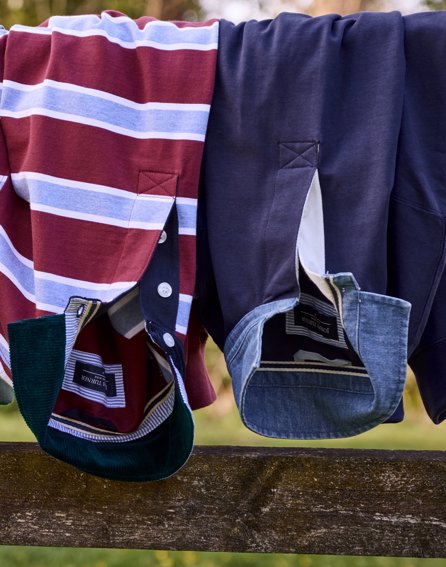 Rugby Shirt - Burgundy/Sky