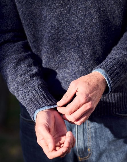 Shetland Crew Neck - Navy