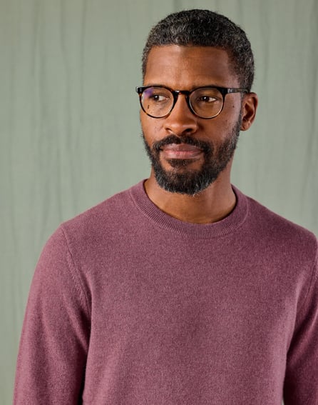 Cashmere Crew Neck Jumper - Dusty Rose