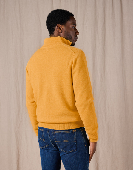 Lambswool Half Zip Jumper - Mustard
