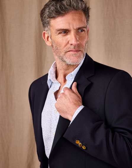 Single Breasted Blazer - Navy