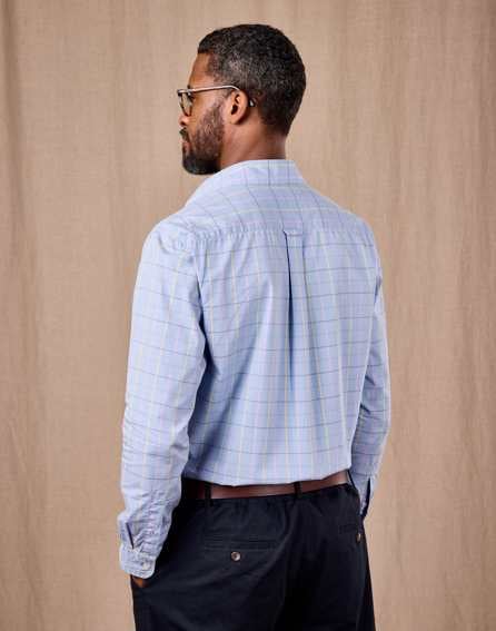 Summer Check Shirt Long Sleeve - Blue Check