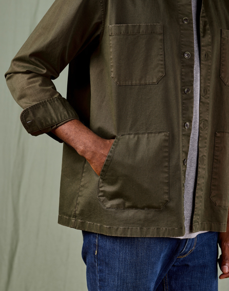 Cotton Overshirt - Bark