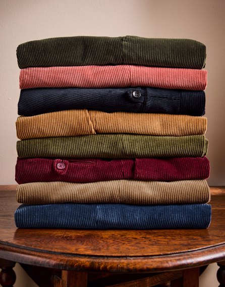 Corduroy Trousers - Navy | Joseph Turner