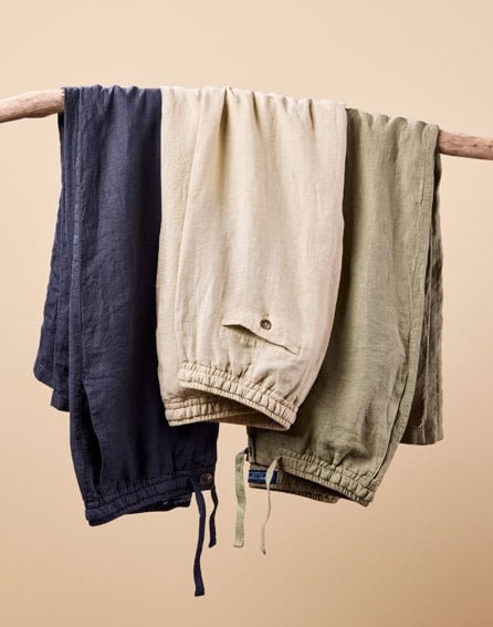 Casual Linen Trouser - Stone