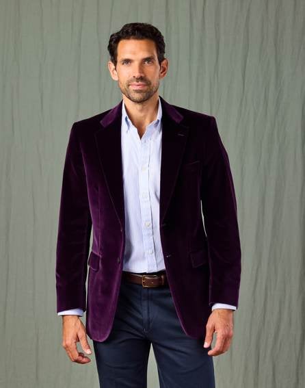 Classic Velvet Jacket - Purple