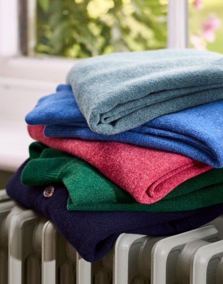 Lambswool Half Zip Jumper - Cobalt