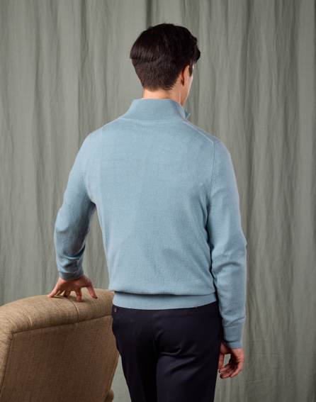 Cashmere Half Zip - Ultramarine