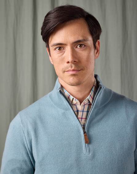 Cashmere Half Zip - Ultramarine