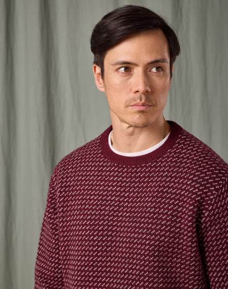 Nordic Crew Neck Jumper - Red