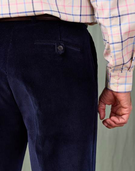 Corduroy Trousers - Navy | Joseph Turner