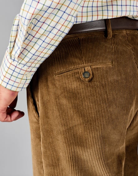 Corduroy Trousers - Khaki | Joseph Turner