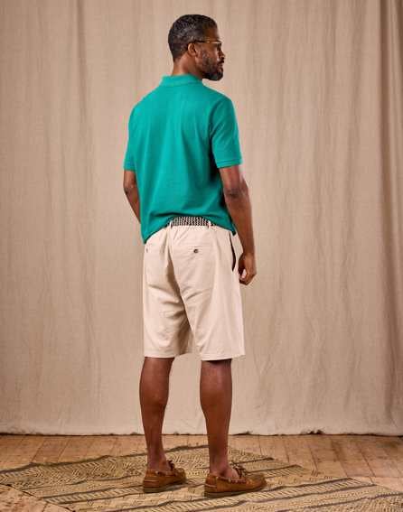 Linen Cotton Shorts - Stone