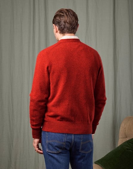 Lambswool Cardigan - Orange