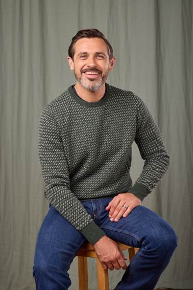 Nordic Crew Neck Jumper - Green