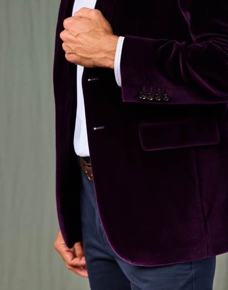 Classic Velvet Jacket - Purple