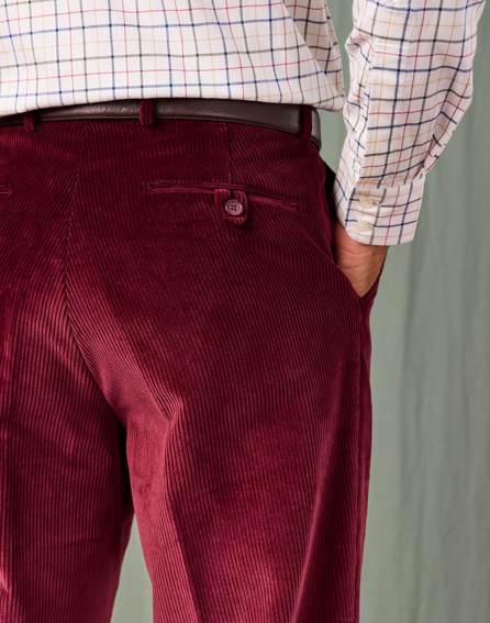 Corduroy Trousers - Burgundy