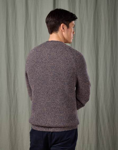 Yak Crew Neck - Navy/Ecru