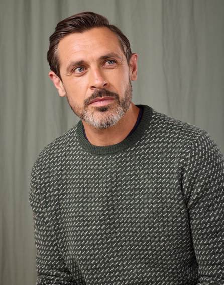 Nordic Crew Neck Jumper - Green