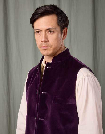 Velvet Nehru Gilet - Purple