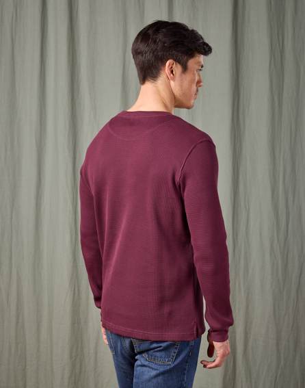 Long Sleeve Waffle T Shirt - Fig