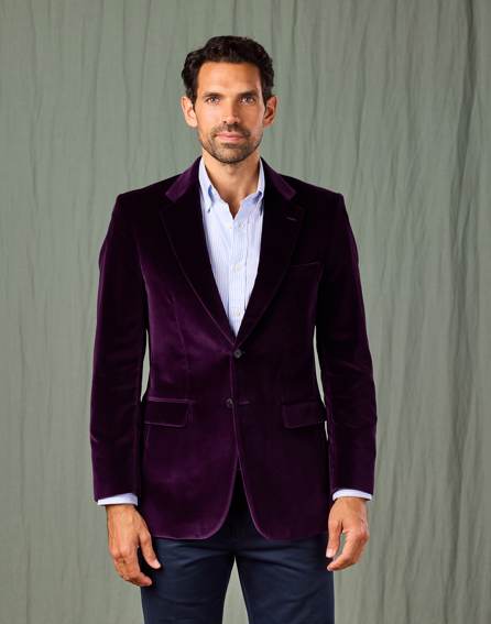 Classic Velvet Jacket - Purple