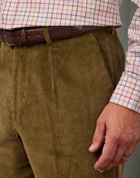 Corduroy Trousers - Moss