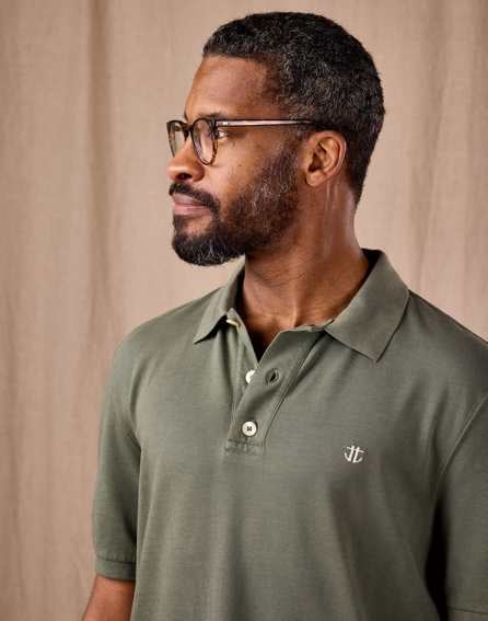 Pique Polo Shirt - Thyme