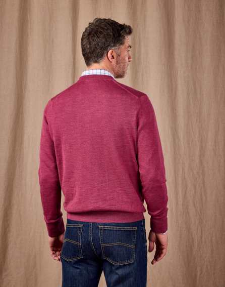 Merino Crew Neck Jumper - Dusty Rose