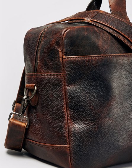 Turville Weekend Bag - Dark Brown Leather