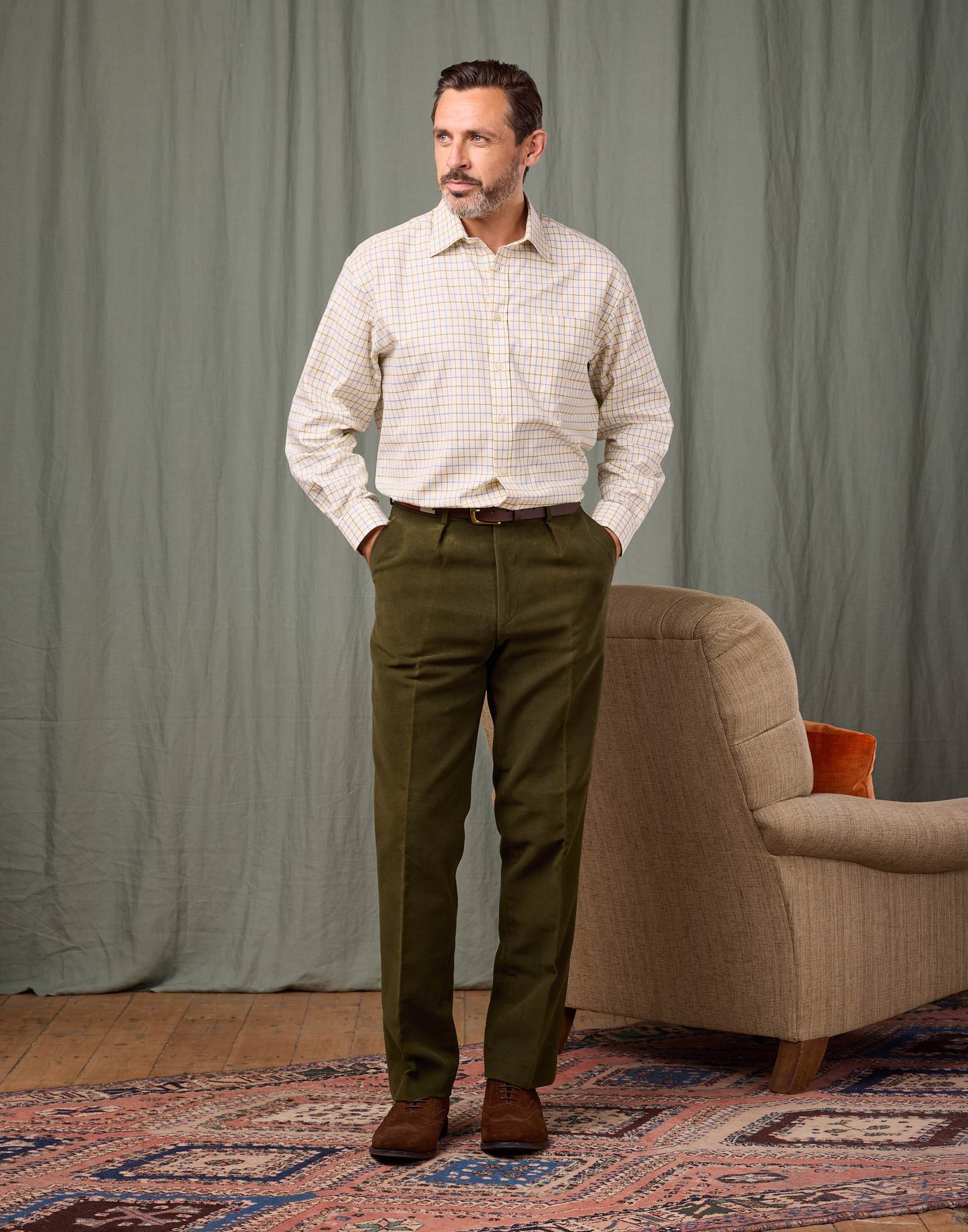 Moleskin Trousers - Dark Green