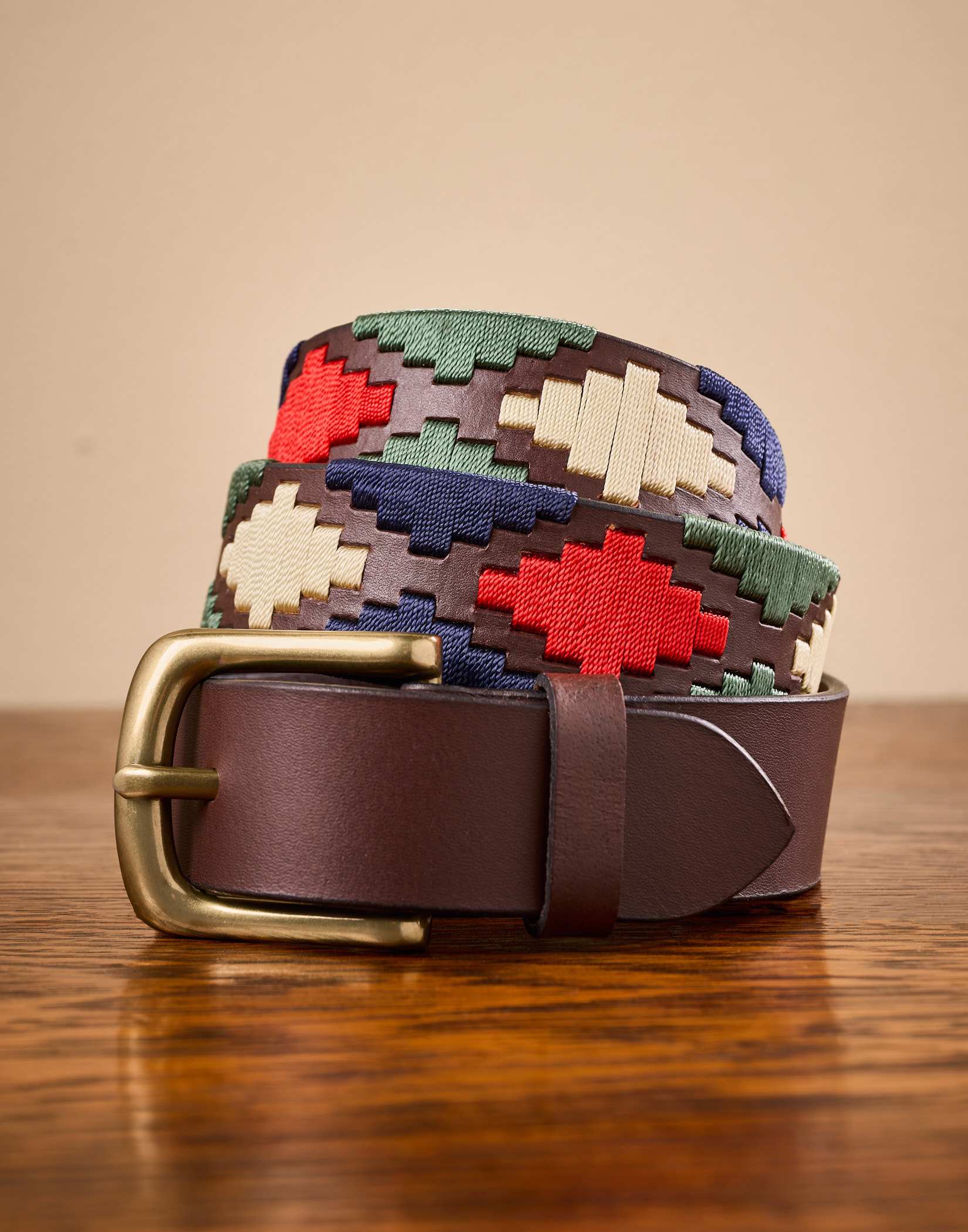 Polo Belt - Green/Red/Navy
