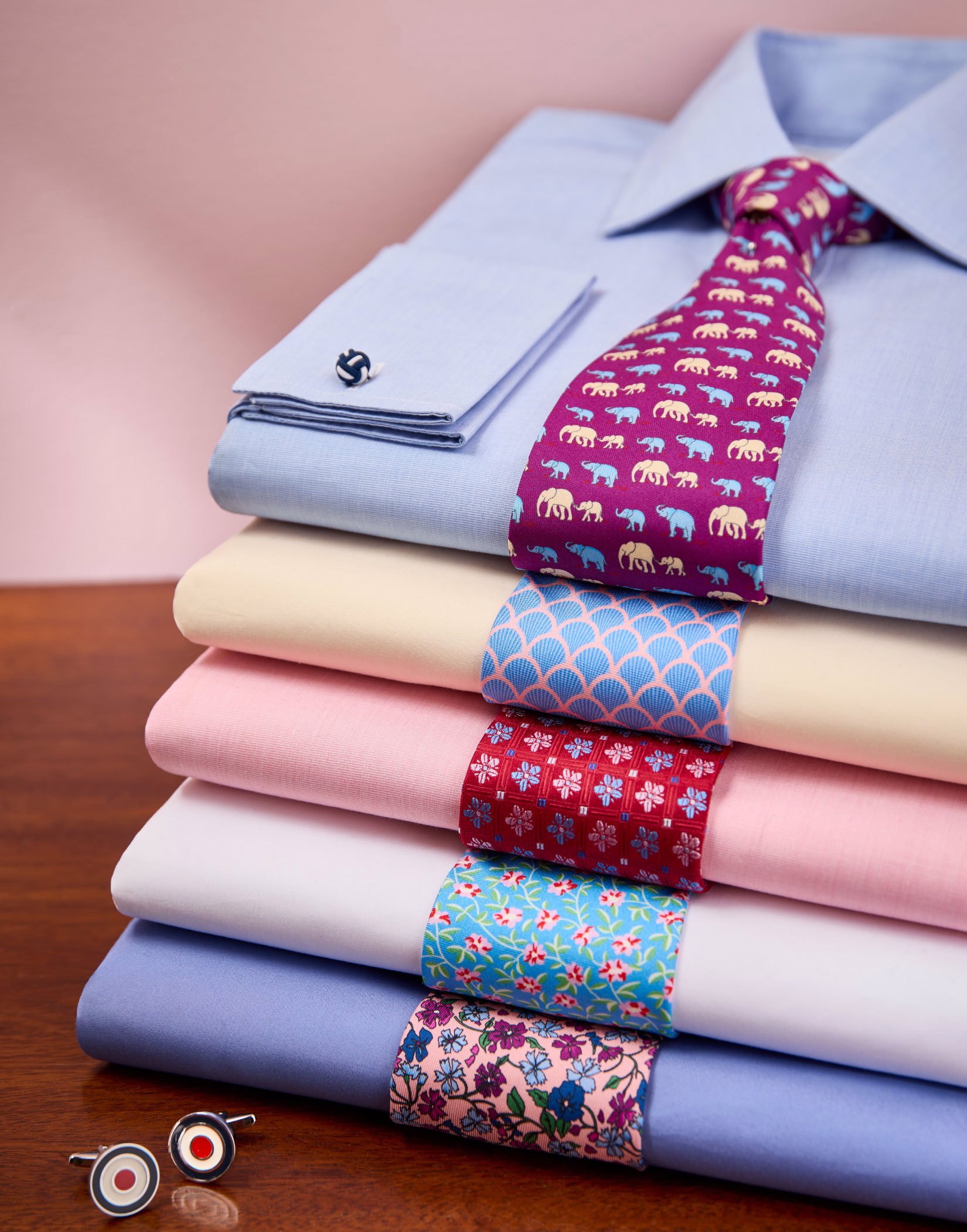Flowers on Red Woven Silk Tie