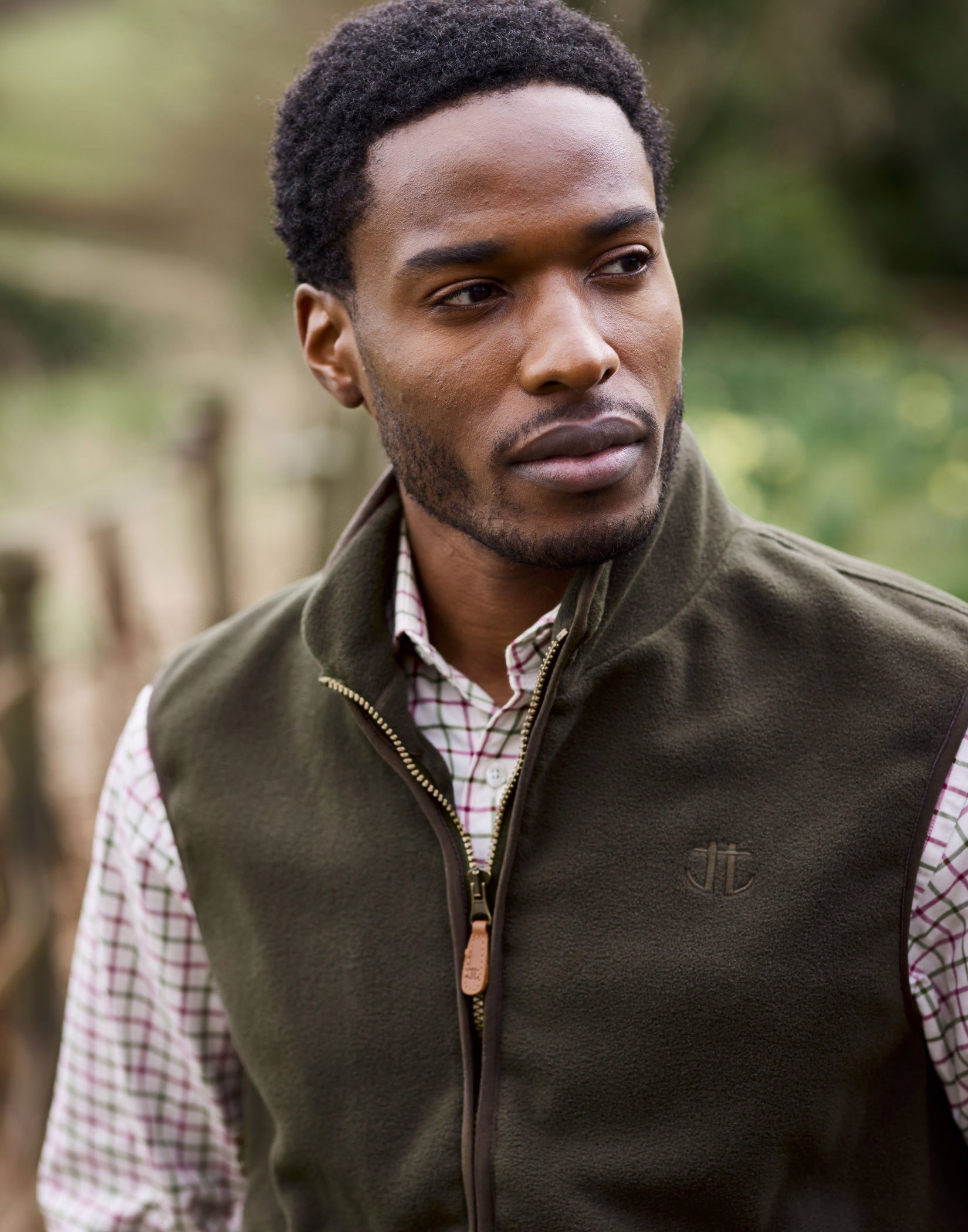 Fleece Gilet - Olive | Joseph Turner