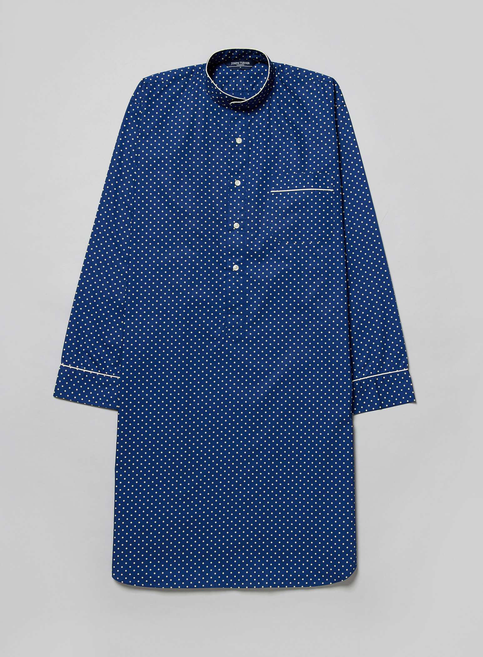 Nightshirt - Navy/White Polkadot (fine)