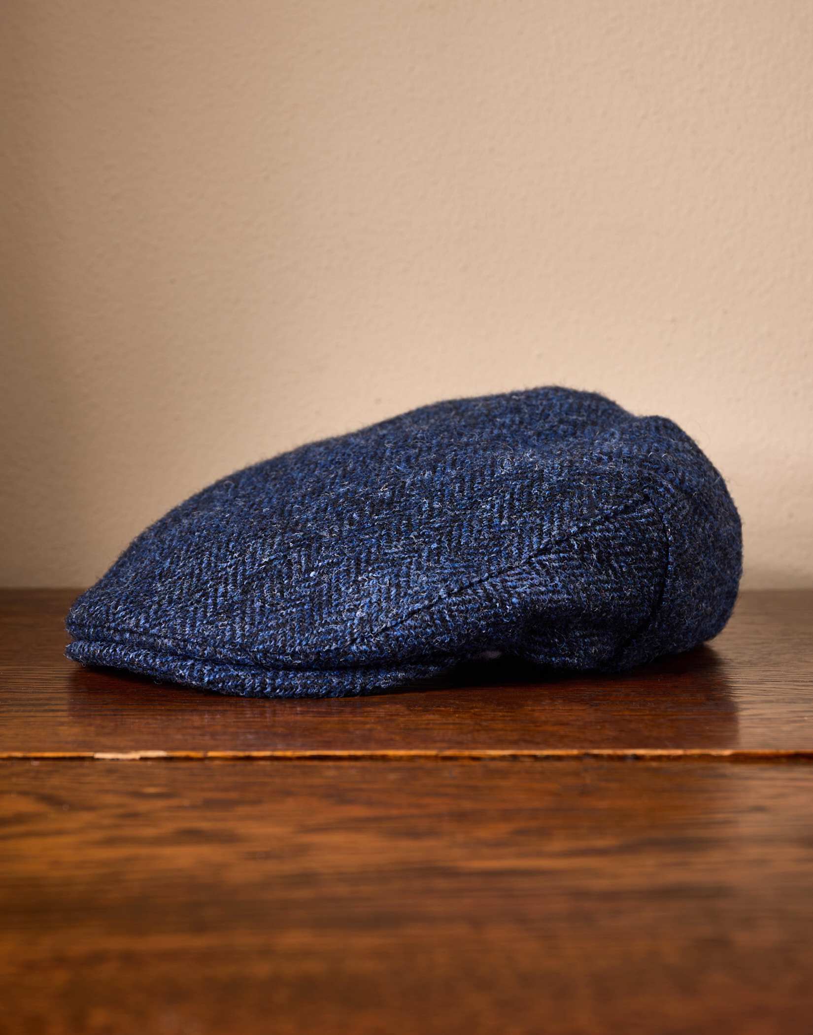 Harris Tweed Flat Cap - Blue