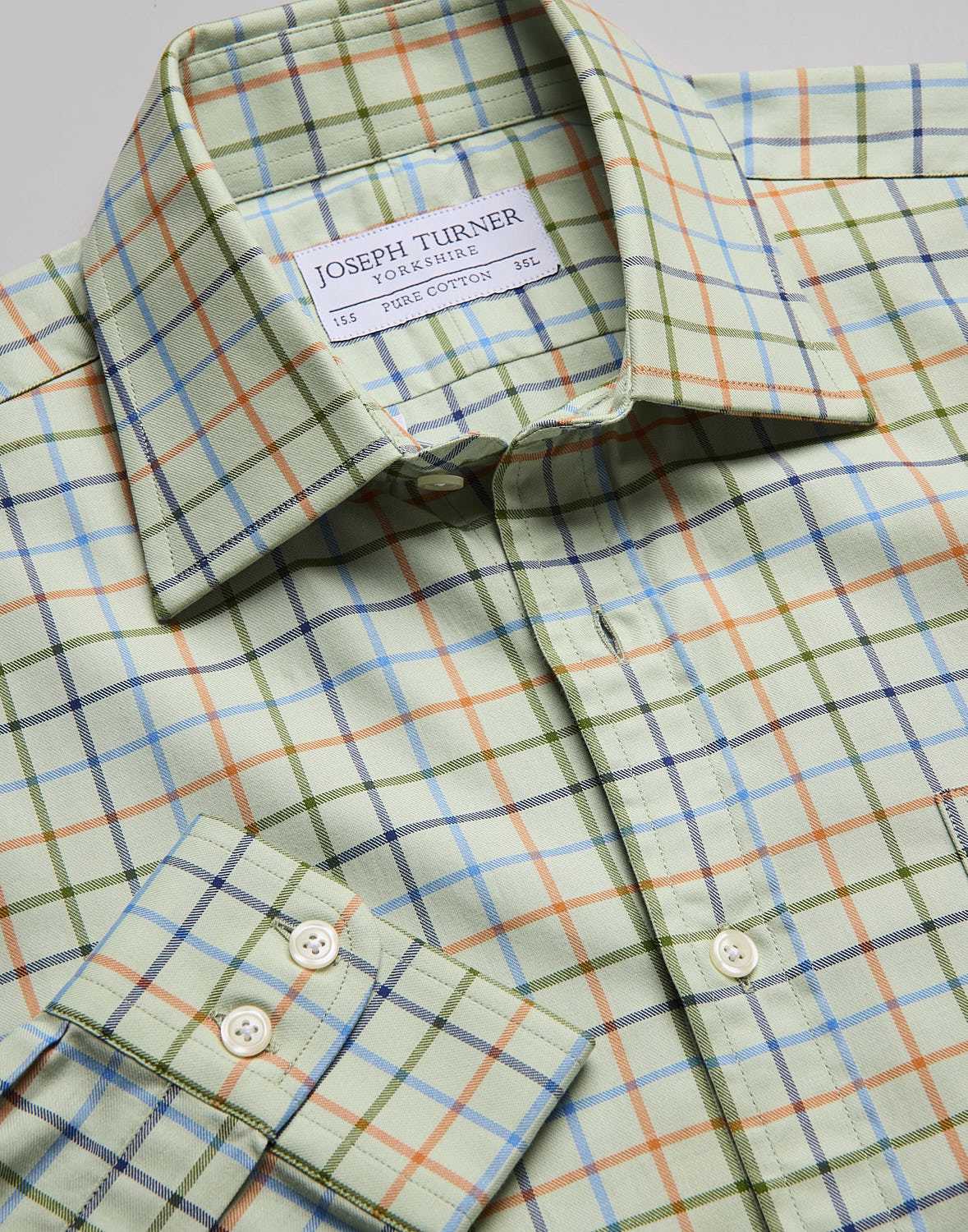 Green/Blue/Orange Country Check Shirt