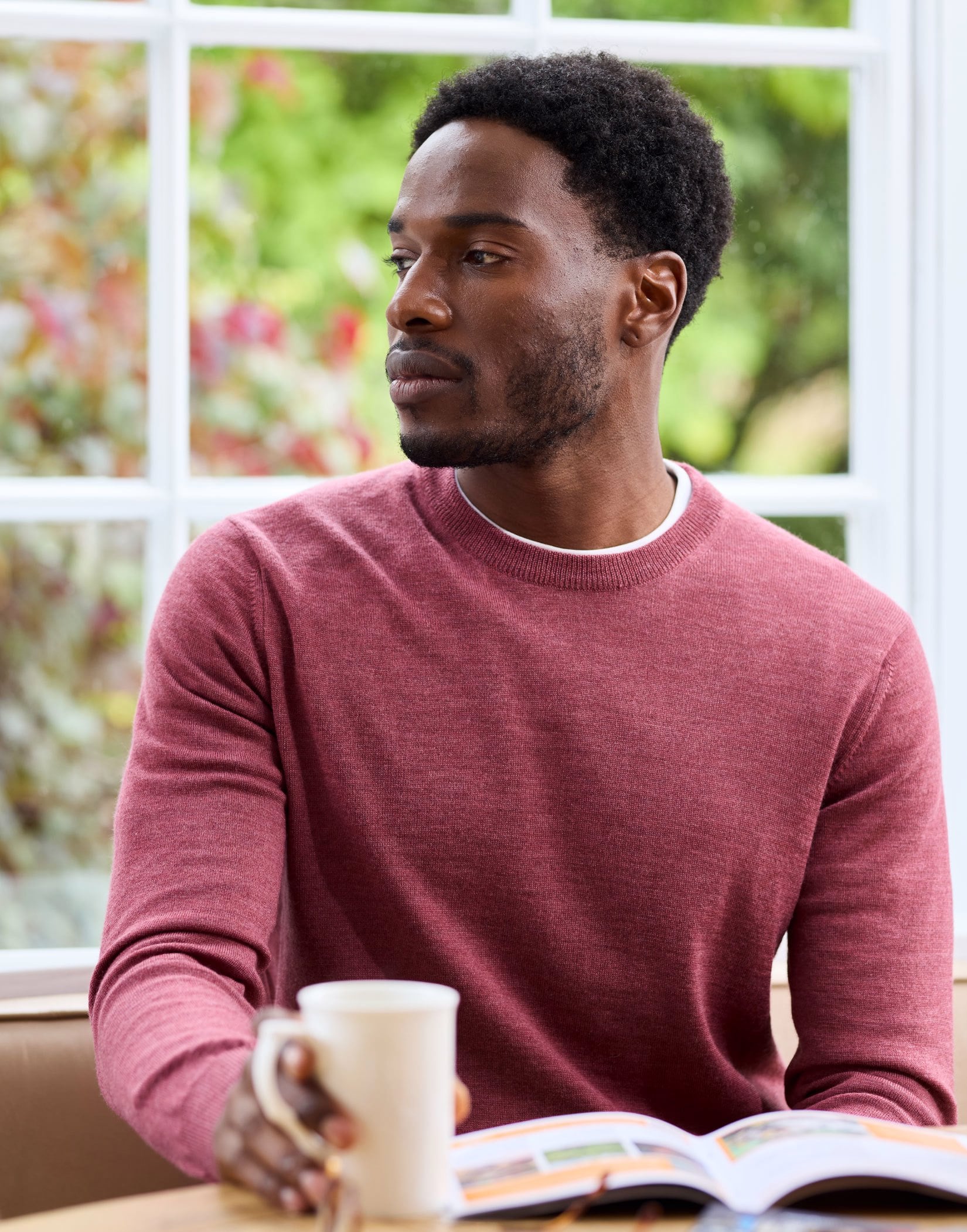 Merino Crew Neck Jumper - Dusty Rose