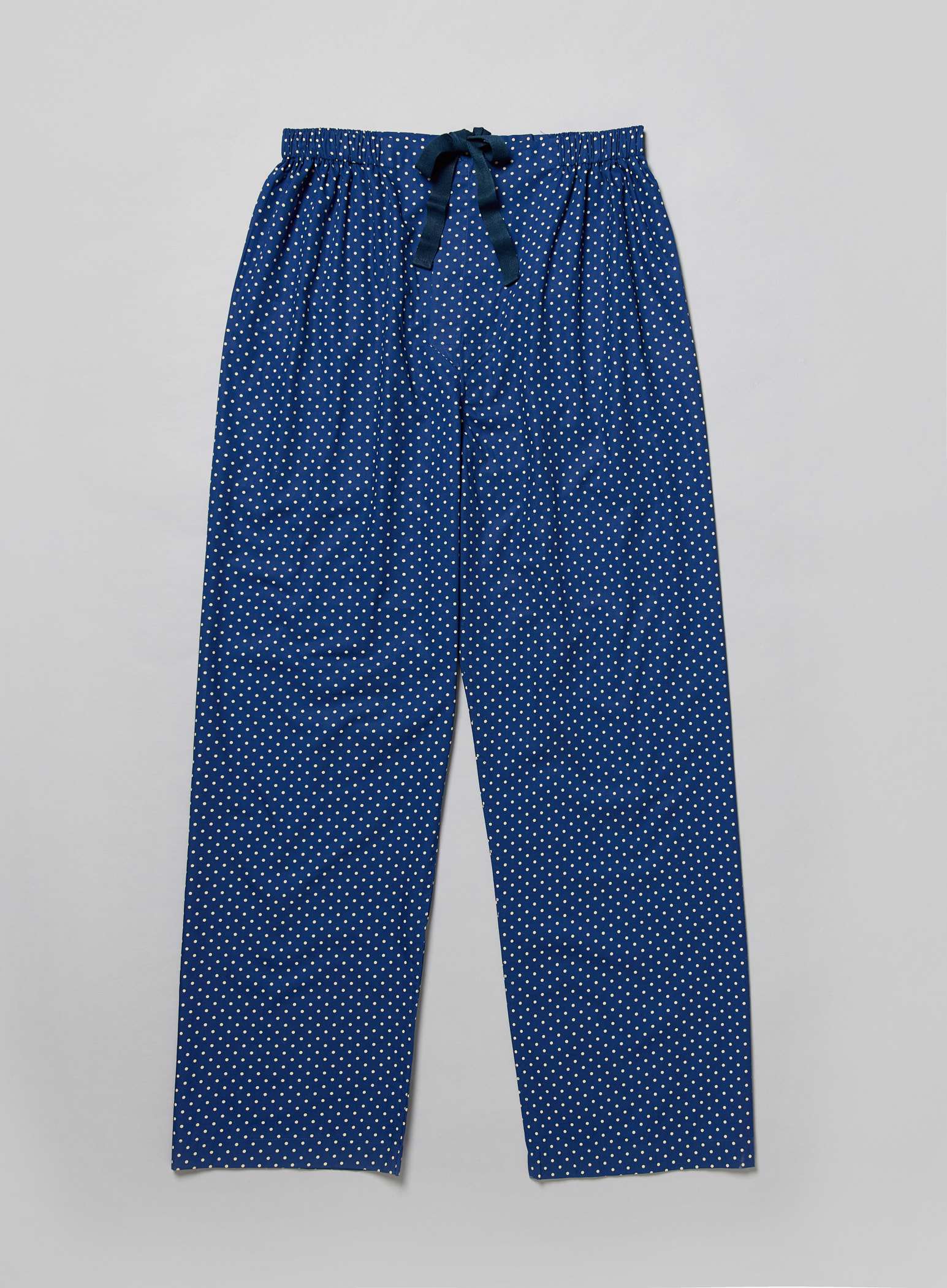 Pyjama Bottoms - Navy/White Polkadot (fine)