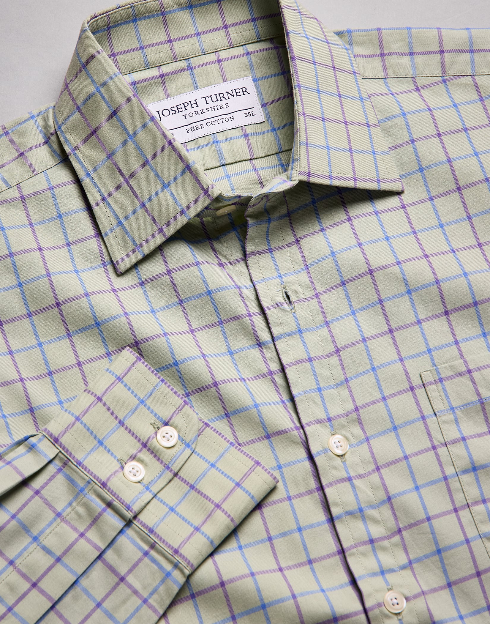 Olive/Blue/Lilac Country Check Shirt