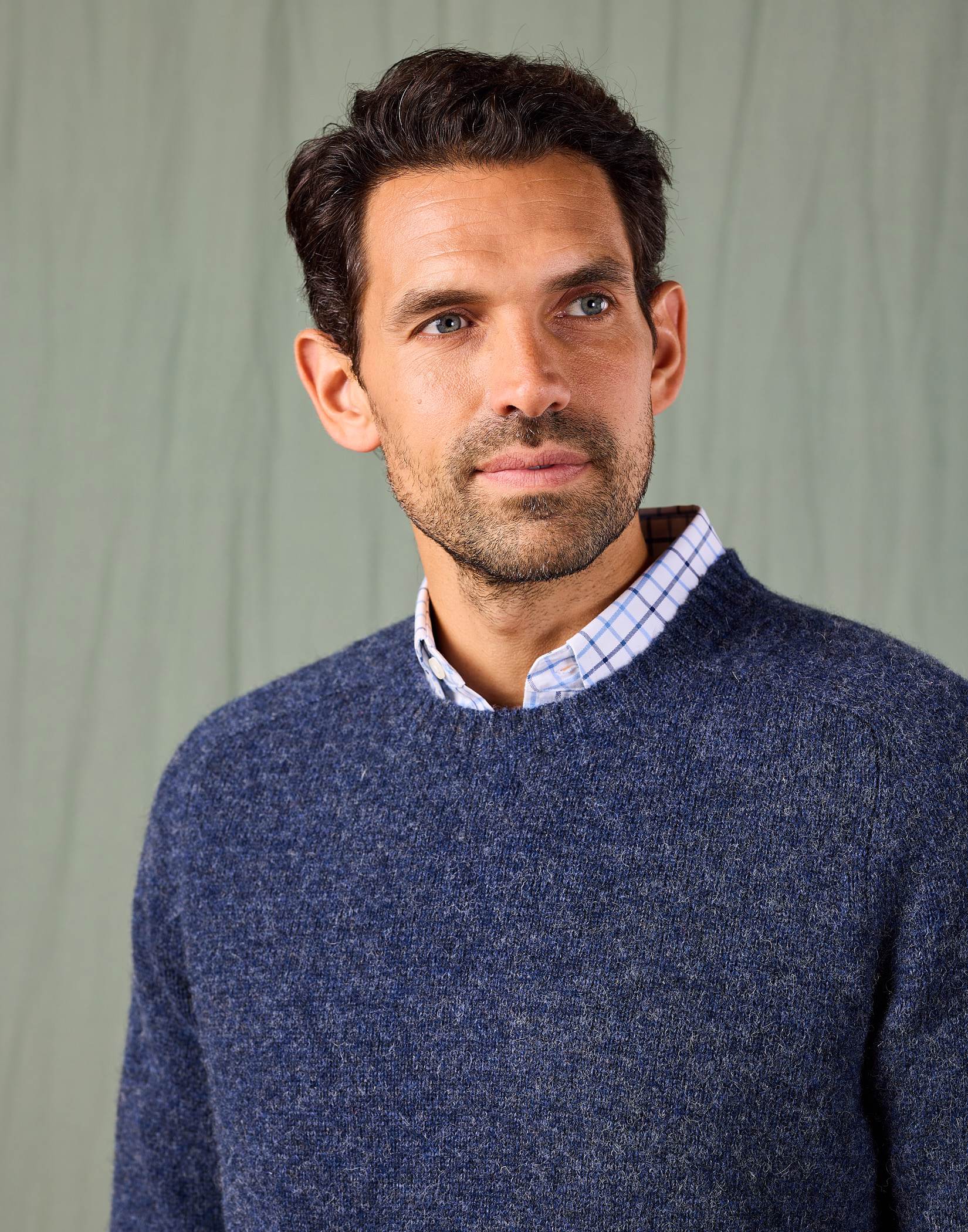 Shetland Crew Neck - Navy