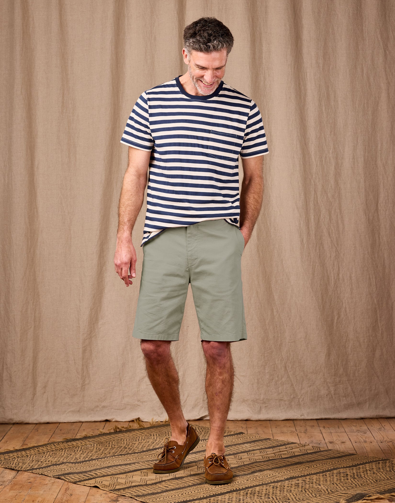Linen Cotton Shorts - Olive